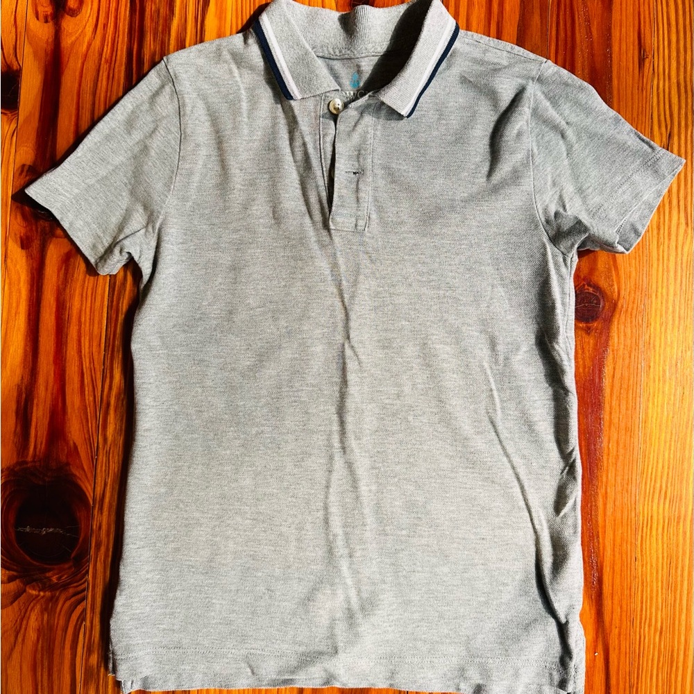 Crewcuts grey polo. Size 6-7